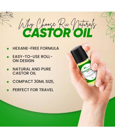 Rii Naturals Castor Oil Roll On Cold Pressed Castor Oil Helps Promote Fuller Lashes & Brows All-Natural Hexane Free Travel-Friendly Hydrates Dry Skin & Cuticles - Buy Online on GoSupps.com