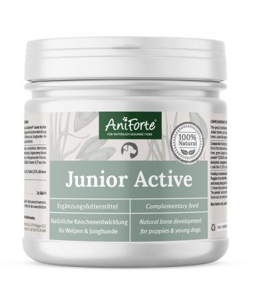 AniForte Junior Active for Puppies and Young Dogs 250g - for Bones Tendons Ligaments Teeth Development Calcium Supplement Vitamins and Minerals for Puppies