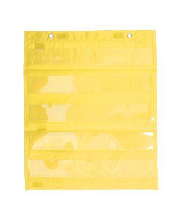VGEBY Pocket Blackboard Bright Colors 5 Rows Magnetic Clear Schedule Teaching Boards for Home School (Yellow)