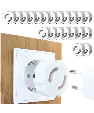 Sockets of child locking 24x socket protection child locking for sockets and socket strips with rotary mechanics socket fuse for babies and children