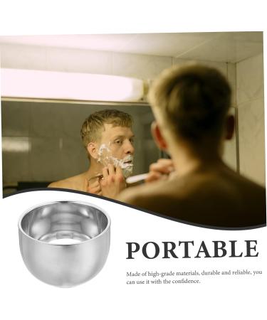 4-Piece Stainless Steel Shaving Foam Shell Set - Double-Walled Shaver Accessories for Men | 8.2x5.8cm | Ideal for Wet Shaving - Buy Online on GoSupps.com