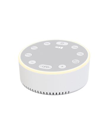Groov-e Serenity - Sleep Aid Machine - White Noise Device with Six Sounds Night Light & Timer - Rechargeable Battery - White