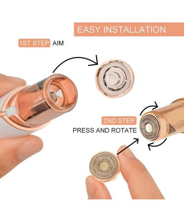 Stouch Generation 2 Double Halo Facial Hair Remover Replacement Heads - 4 Gold Rose Blades for Women's Painless Epilator - As Seen on TV - Buy Online on GoSupps.com