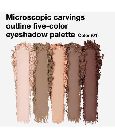 Yamobi Nude Braun Eyeshadow Palette 5 color eyeshadow palette cool toned nudetaupe eyeshadow palette mini makeup for daily looks and smokey eyes - Buy Online on GoSupps.com