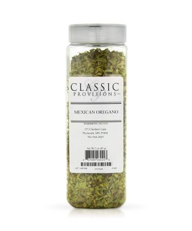Classic Provisions Spices, Mexican Oregano Dried Whole Leaves  3oz Shaker  Rich in Flavor for Snacks, Chicken, Salsa, Guacamole, and More