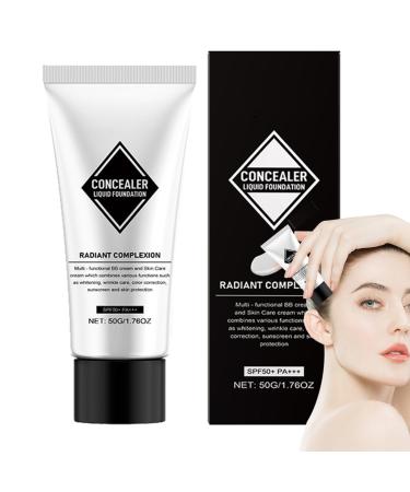 Color Matching Foundation Liquid Concealer Foundation | 1.76 oz Foundation Makeup Bleaching - SPF 50+ Tone Correction Makeup Hydrating Skin Care Cream Scird for