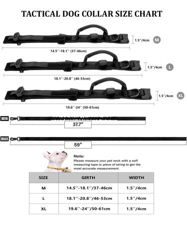 Tactical Dog Collar with Control Handle & Leash | Military-Grade Soft Padded Nylon | Durable & Comfortable - Buy Online on GoSupps.com