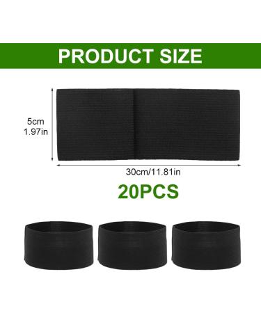20-Piece Black Elastic Mourning Bracelets | Grief & Funeral Bands | Delitls Floral Sports Memorial Bracelets - Buy Online on GoSupps.com