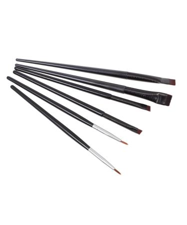 SOESFOUFU 6pcs Eyeliner Makeup Brush Makeup Foundation Makeup Brushes Black Rayon Wooden Handle