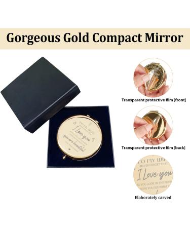 Romantic Mothers Day Gift for Wife - Funny I Love You Compact Mirror - Perfect Gift for Wedding, Birthday, Anniversary - Buy Online on GoSupps.com