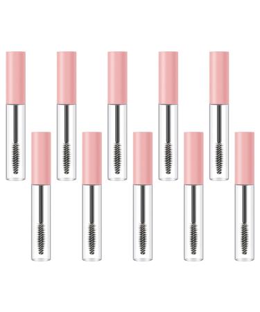 10pcs Mascara Empty Tube Empty Mascara Brushes Eyelash Tube Cosmetic Pink Plastic Stick