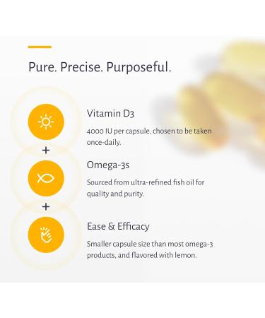 Oxiceutics - D&O Glow - 4000 IU D3 (100 mcg) - Vitamin D3 + High DHA Omega-3 - Natural Lemon Flavor - 30 Capsules - Buy Online on GoSupps.com