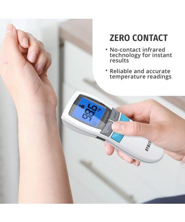 HoMedics No-Touch Infrared Thermometer - Accurate Body Temperature Readings Fast Results Digital Display Quiet Mode & Fever Alarm | Buy Internationally - Buy Online on GoSupps.com