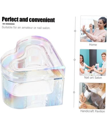 Nail Dish Cups with Lids Glass Nail Dish Glass Nail Art Dish Glass Nail Cups Nail Art Dish Cup Glass Dish for Acrylic Nails Dappen Dish Accessories Heart-shaped Crystal Glass 7x6.5cm As Shown - Buy Online on GoSupps.com