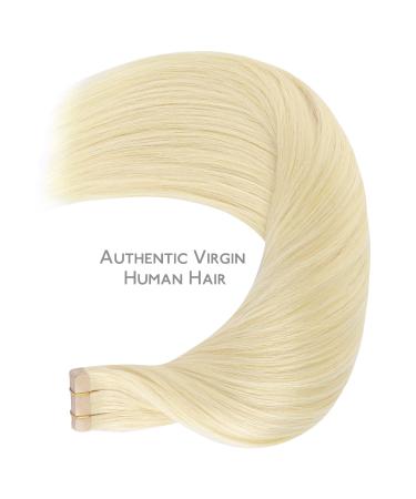 Salife Tape Extensions - Real Hair 20PCs 50g 55cm (22 inch) Bleichblond Remy Invisible Skin Weft #613r - Premium Quality Hair Extensions - Buy Online on GoSupps.com