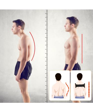 TOYMIS Posture Corrector Back Brace - Adjustable Upper Back Support for Men & Women | Breathable Design Relieves Fatigue (Black White) - International Shipping - Buy Online on GoSupps.com