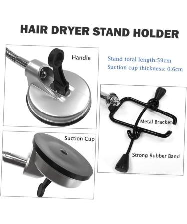 Beavorty Hair Rack Storage Hands Rotating Bracket Bathroom Cup Blow Stand Dryer Hand Suction Holder - Buy Online on GoSupps.com