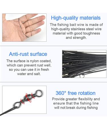 Decareta 40PCs Stainless Steel Front Fan - 30cm Fishing Gear with Carabiner Hooks | Ideal for Predatory Fishing - Buy Online on GoSupps.com
