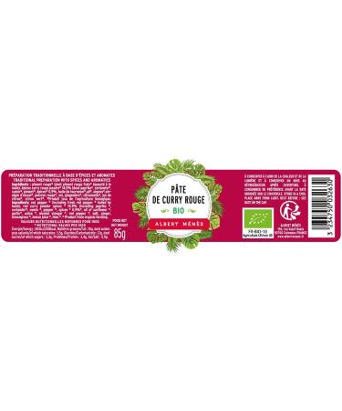 Albert M n s Organic Red Curry Paste Artisanal/French Know-How 85 g 1 Unit - Buy Online on GoSupps.com