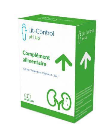Devicare Lit-Control pH Up - Food Supplement - Prevents Crystallization of Urinary Salts - Kidney Stones - Increases Urinary pH - Patented - 60 Capsules