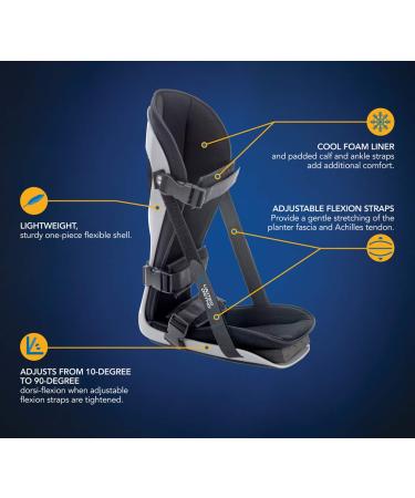 United Ortho Plantar Fasciitis Adjustable Leg Support Brace - Pain Relief for Right/Left Foot Large Black - Buy Online on GoSupps.com