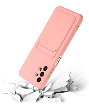 Tivenfezk Nadoli Silicone Case for Samsung Galaxy A13 4G - Ultra Thin Shockproof Scratch-Resistant Wallet TPU Cover with Credit Card Holder - Pink Mobile Phone Case - Buy Online on GoSupps.com
