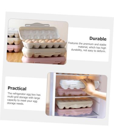 Egg Cartons 2pcs container with lid storage containers for pantry egg dispenser egg plate re-usable - Buy Online on GoSupps.com