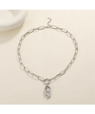 Oralgos Fashionable Vintage Keybone Choker Necklace - Versatile Handheld Patch Jewelry for Women - Unique Metal Accessories - Buy Online on GoSupps.com