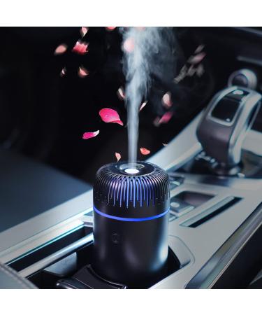 Car Diffuser Humidifier Aromatherapy Essential Oil Diffuser USB Cool Mist Mini Portable Diffuser for Car Home Office Bedroom (Black)
