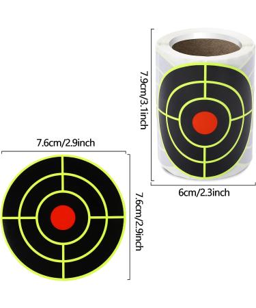 100 Pcs Self-Adhesive Splatter Targets - 3 Inch Round Reactive Paper Targets for Shooting Range - Fluorescent Shooting Targets - Buy Online on GoSupps.com