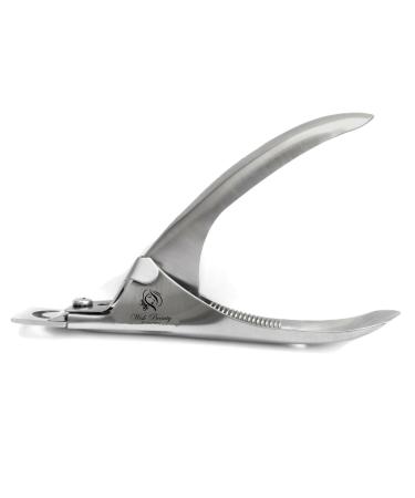 Nail Clippers Tip Cutters for Acrylic False Fake Gel Artificial Nails Rustproof Sharp Professional Manicure Pedicure Trimmer Nail Care Tools (Silver)