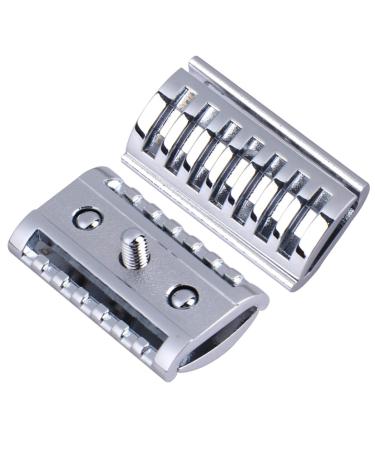 Healeved clothing razor 4 pieces Shave wooden razor Razor accessories Accessories for hand razor replacement head for handwell universal shaving heads straight blade solid wood universal- 4.5x2.5x1cmx2pcs silverx2stk