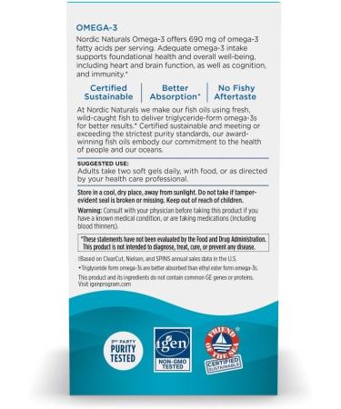 Nordic Naturals Omega-3 Lemon Flavor - 90 Soft Gels - 690 mg Omega-3 - Fish Oil - EPA & DHA - Immune Support Brain & Heart Health Optimal Wellness - Non-GMO - 45 Servings Lemon 90 Count (Pack of 1) - Buy Online on GoSupps.com