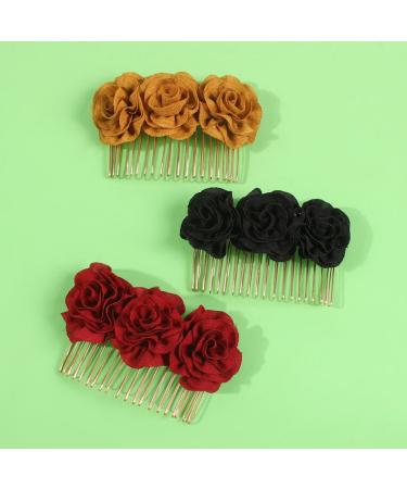 Bobby Pins Black Hair Clip Decor Hair Pin Hair Barrettes Bridal Barrette Bridal Flower Clip Cloth Flower Hairpin Metal Bridal Bucket Bride - Buy Online on GoSupps.com