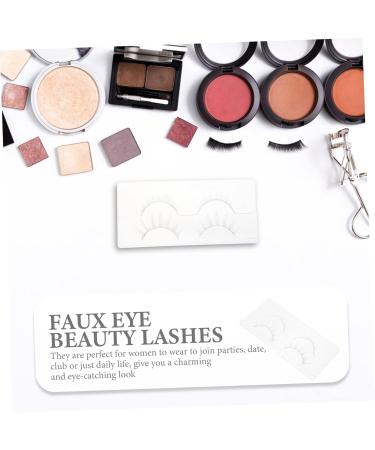 Beaupretty 2 Pairs White False Eyelashes Makeup Eyelashes Natural White Curly Eyelashes Reusable Cosplay Lashes Blue Contacts for Eyes Chemical Fiber 5d Three-dimensional Makeup Tools - Buy Online on GoSupps.com