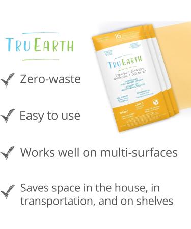Tru Earth Multi-Surface Cleaner Eco-Strips | Plastic Jug-Free & Easy to Use | 8 Strips Lemon Fresh (Made in Canada) Lemon Fresh 8 count (Pack of 1) - Buy Online on GoSupps.com