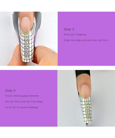 120 Self-Adhesive Swallow Nail Templates | Colorful Gel Nail Stencils for Extensions - Purple Stencil Designs - Buy Online on GoSupps.com