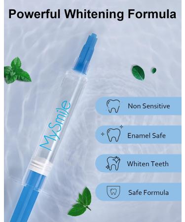 MySmile Teeth Whitening Kit with LED Light - Fast Non-Sensitive Whitener with 3 Carbamide Peroxide Gels - Remove Stains from Coffee, Smoking, Wine & Food - 10 Min Treatment - Buy Online on GoSupps.com