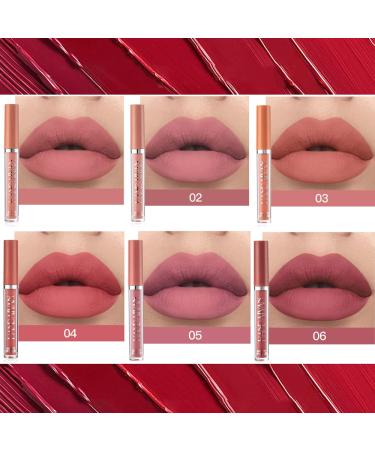 6Pcs Matte Liquid Lipstick Set | Long-Lasting Wear | Non-Stick Cup | Waterproof | Nude Colors | Lip Makeup Gift Set for Women - Buy Online on GoSupps.com