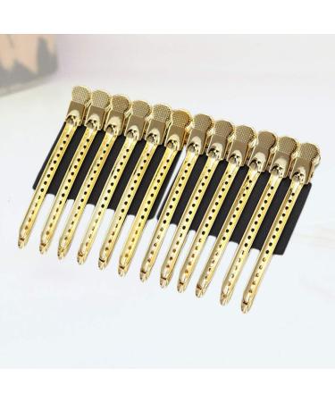 Beaupretty 12 Compartment Clips - Stainless Steel Hair Extensions & Styling Clips (Golden) - Perfect for Salon & Makeup - Buy Online on GoSupps.com