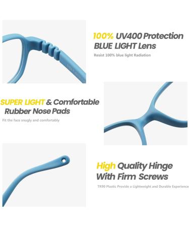 Guko Anti Blue Light Children's Glasses | Classic Clear Lens & UV Blocking | Reduce Headaches & Eye Strain | Perfect for Screen Time - Buy Online on GoSupps.com