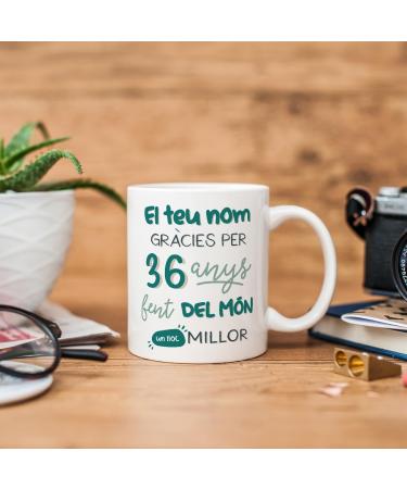MUGFFINS Personalised Birthday Mug - in Catalan - fent del m n un LLOC millor - Funny Custom Anniversary Present - 11 oz - Buy Online on GoSupps.com