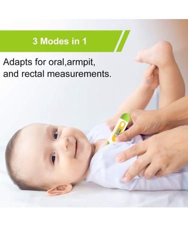 EasyHome Digital Oral Thermometer for Kids, Babies, and Adults - 3-in-1 Temperature Measurement - Green - Buy Online on GoSupps.com