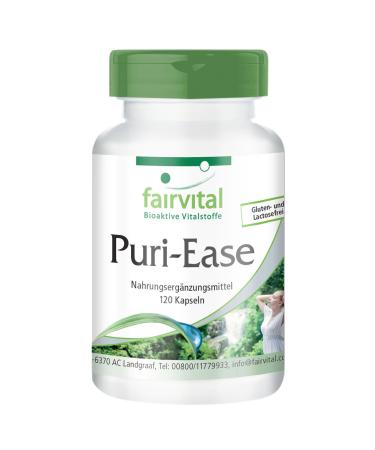 Fairvital PuriEase with celery seed alfalfa bromelain vitamin C turmeric and much more 120 capsules tested for quality and high dosage 100 vegan Made in Germany