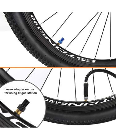 Bike Presta Valve Inflate Adapter 5 Pack - Aluminum, Multi Color, Convert to Schrader Valve, Inflate Tire with Standard Pump or Air Compressor - Buy Online on GoSupps.com