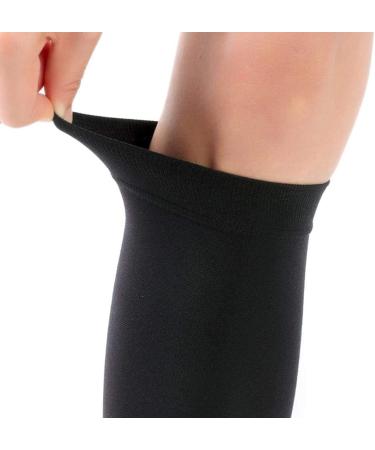 Compression Socks for Men & Women - Open Toe Calf Cuff Support for Varicose Veins & Edema - Two-Stage Elastic - Ideal for Swollen Ankles & Wound Feet - Black M - Buy Online on GoSupps.com