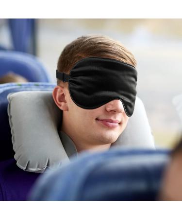 12-Piece Adjustable Strap Sleep Silk Mask Set | Soft Blindfold Eyeshade for Comfortable Sleep | Smooth Sleeping Mask with Bag | 6 Colors - Buy Online on GoSupps.com