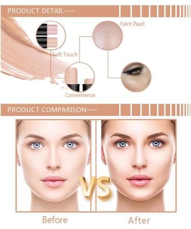 FILFEEL Highlighter Stick Highlight Powder Shade Contour Makeup Foundation Stick(2) - Buy Online on GoSupps.com