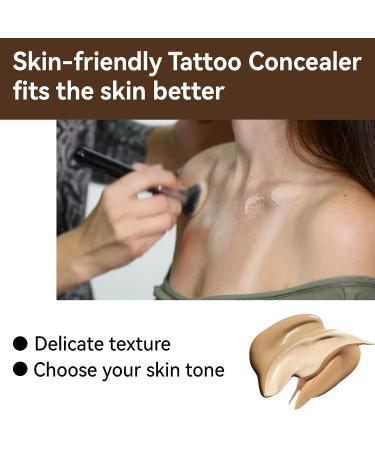 0.7oz Waterproof Tattoo Cover Cream for Scar & Birthmark - Dark Color - Buy Online on GoSupps.com