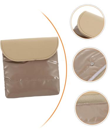 LALAFINA Mini Travel Organizer Bag for Makeup and Toiletries - Beige 13X13X2CM - Buy Online on GoSupps.com